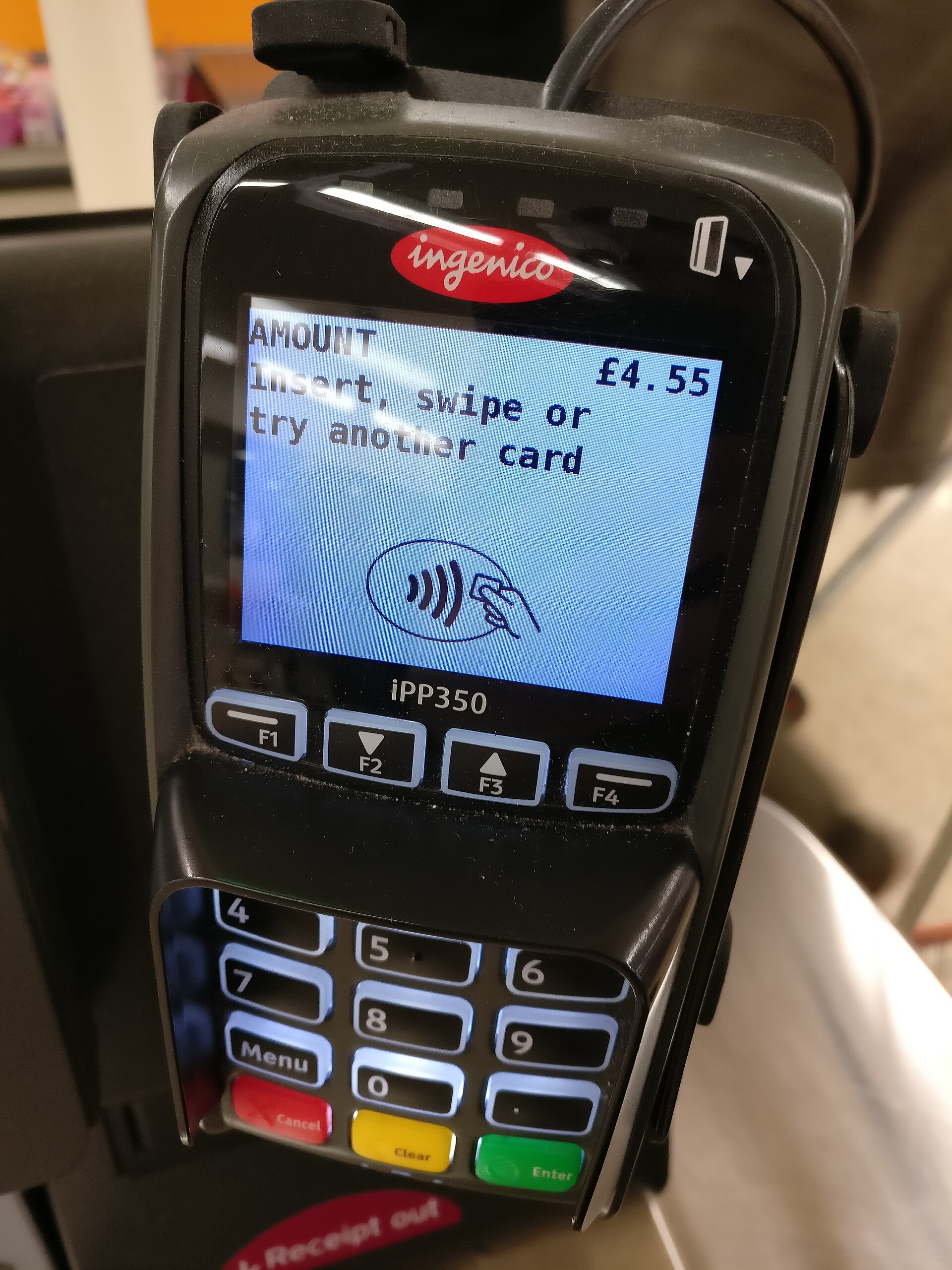 contactless card payment terminal
