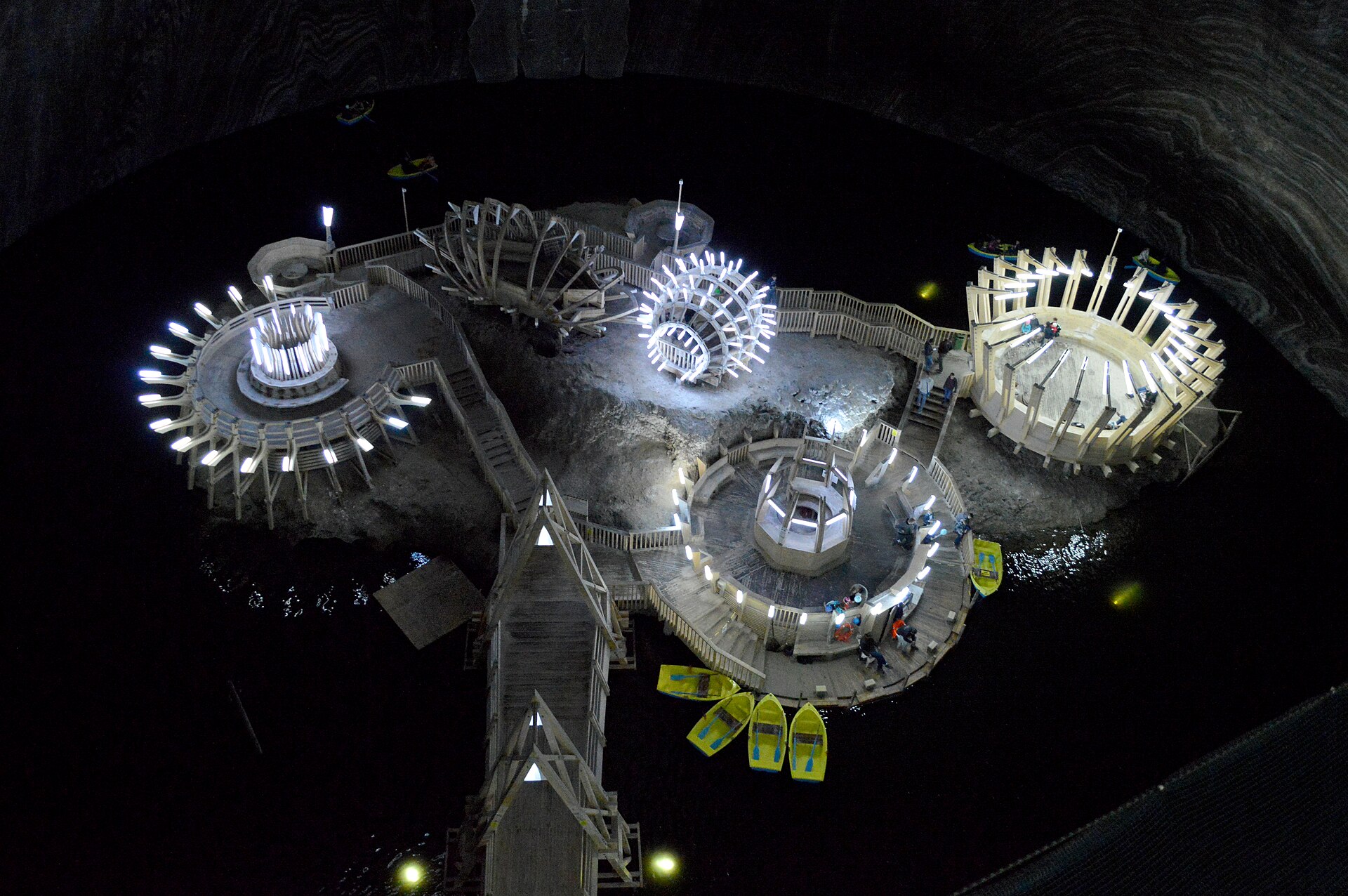 Turda salt mine underground
